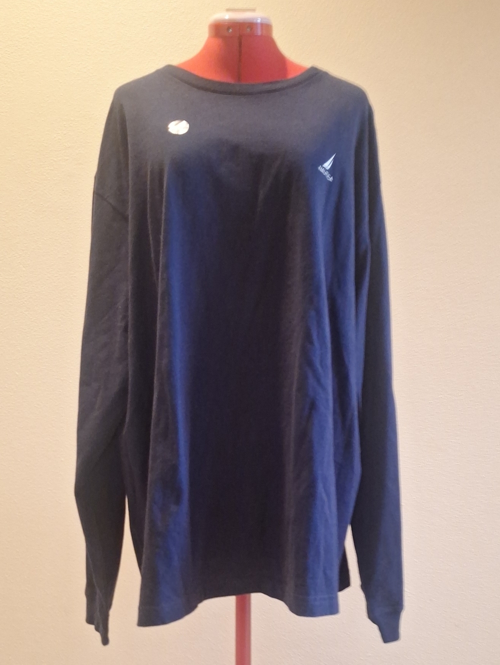 Nautica Men's Long-Sleeve Crew Neck Shirt - Dark Navy Size XXL Nwt